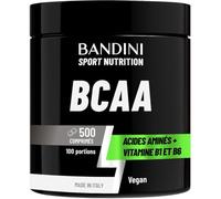 Bandini® BCAA + Vitamine B1 et B6 | 500 comprimés 1000mg | | Acides Aminés à Chaîne Ramifiée | énergie et récupération | Supplément Pré et Post Workout | Sans gluten, sans lactose, Vegan