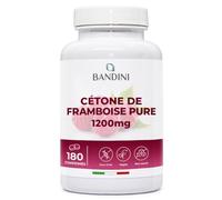 Bandini® Cétone de framboise pure 1200mg - 180 comprimés pour 6 mois - Cétones Exogènes avec Extrait de Framboises pour Regime Keto - Pure Raspberry Ketone, Végétalien, facile à avaler - 100% Vegan
