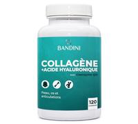 Bandini® Collagène et Acide Hyaluronique 120 comprimés - Haut Dosage 1000mg - Absorption & Assimilation Optimale - Collagene Hydrolysé enrichi avec Coenzyme Q10 - Peau, Articulations, Ongles & Cheveux