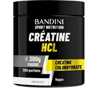 Bandini® Créatine HCL poudre - Saveur très forte et intense, mais 100% PURE | Évitez-la si vous êtes sensible au goût ACIDE - Sport et pré-entraînement - 100% Vegan - Chlorhydrate de creatine 300g