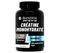 Bandini® Créatine Monohydrate 500 Comprimés (+5 Mois) 3000mg par dose - Augmente les Performances Physiques & la Force Musculaire - Booster Musculation Puissant - Creatine Micronisée 100% Pure & Vegan