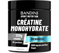 Bandini® Créatine Monohydrate en Poudre - 100% Pure Creatin non aromatisé | pour Augmenter la Performance et la Puissance Musculaire, 88 Portions, 300 g, Micronised Creatine Powder, soluble et vegan
