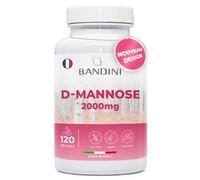 Bandini® D-Mannose Pur 2000mg par Dose Quotidienne,120 Gélules 100% Végétalien, Améliore la Santé des Voies Urinaires, Mannose pour combattre la Cystite, Pour Femmes et Hommes, Biodisponible