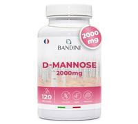 Bandini® D-Mannose Pur 2000mg par Dose Quotidienne,120 Gélules 100% Végétalien, Améliore la Santé des Voies Urinaires, Mannose pour combattre la Cystite, Pour Femmes et Hommes, Biodisponible