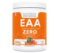 Bandini® EAA ZERO Poudre | Acides Aminés Essentiels 400g Powder | Supplément Végétalien Sans Sucre | Apport Optimal de 9 Acides Amines | Puissant Pre Workout | Boisson Vegan au Saveur de melon d'eau