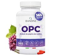Bandini® Extrait de Pépins de Raisin OPC 365 Gélules | Avec 1076mg par dose