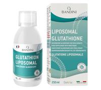 Bandini® Glutathion Liposomal 250 ml - Forme Active L-Glutathion Réductase (GSH) Liquide - Puissant Antioxydant & Anti-âge - Protection Cellulaire Optimale - 100% Vegan Sans OGM - Avec Bouchon Doseur