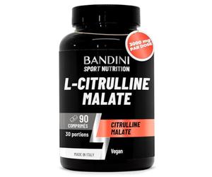 Bandini® L-CITRULLINE MALATE 90 Comprimés (3000mg par Portion) - Dosage Extra Élevé (1000mg par Comprimé) - L Citrullin de Fermentation Pure - Métabolisme Énergétique, Booster Musculation et Fitness