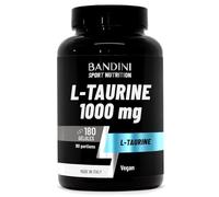 Bandini® L-Taurine 1.000mg, 180 Taurin Gélules Vegan (3 Mois), Poudre de Taurine Pure Acide Aminé pour Sportifs, Nutrition Workout, Pre & Post-Entraînement, Sans Stéarate de Magnesium, 100% Végétalien