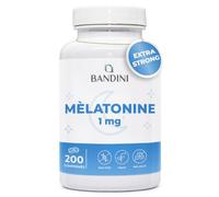 Bandini® Mélatonine 200 comprimés (+ de 6 Mois) | 1 mg par Micro-comprimé | Facile à Avaler | Support pour Sommeil rapide, Jet Lag & meilleur Repos | Complément de Melatonin Pur Haute Dose, Sans OGM