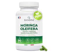 Bandini® Moringa Oleifera - Complément naturel riche en Protéines, Acides Aminés, Vitamines et Minéraux - Superfood pour l'énergie et le bien-être - 90 capsules végétaliennes pour un mois - Sans OGM