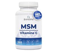 Bandini® MSM 365 Comprimés + Vitamine C | Méthylsulfonylméthane, Soufre Pur