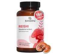 Bandini® Reishi 150 Comprimés, 16.900 mg, Équivalent 13:1 - Champignons | Avec 40 % de polysaccharides | Extrait de corps fructifère de Ganoderma Lucidum | 100 % végétalien | Sans Additifs ni Gluten