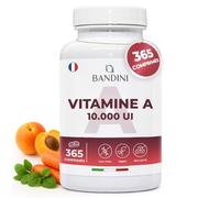 Bandini® Vitamine A 10.000 I.U. (3000 µg) 365 Micro Comprimés (+1 an), Acétate de rétinyle hautement dosé,1 Comprimé/3 Jours, Pour Yeux, Peau, Système immunitaire, Alternative aux gouttes et gélules