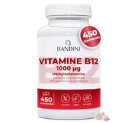 Bandini® Vitamine B12 1000mcg pure à Haute Dose, 450 comprimés (14 Mois) | Methylcobalamin 1000µg biodisponibile, Vegan, Vitamines B 12 pour Énergie, Immunité, Fatigue, Métabolisme & Système nerveux