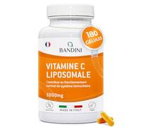 Bandini® Vitamine C Liposomale 1000mg, 180 Gélules Vegan (3 mois), Acide Ascorbique à Haut Dosage, Haute Absorption et Biodisponibilité, Antioxydant, Système Immunitaire, Vit C pour Réduire la Fatigue