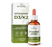 Bandini® Vitamine D3 K2 Gouttes 1000 UI à Forte Dose, D3+K2 Liquide