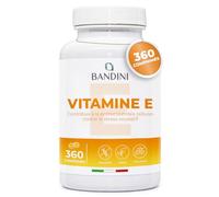 Bandini® Vitamine E pure 360 comprimés - Complément D-alpha tocophérol - Antioxydant naturel pour Peau & Cheveux - Contre le stress oxydatif - 1 comprimé par jour pour 1 an - Alternative aux gélules