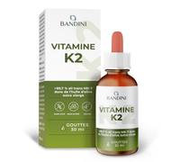 Bandini® Vitamine K2 MK-7 200µg à goutte | All-trans >99,7% MK7 Ménaquinone | Vitamine K2 200 mcg 30 ml (840 gouttes) en huile d'olive extra vierge | Ossature Normale | 100% Végan, fortement dosé