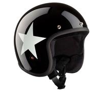 Bandit ECE Jet Star Casque Jet, Blanc/Noir, Taille XS (53/54)