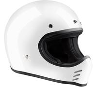 Bandit HMX-ECE Casque de moto, Blanc, Taille S (55/56)