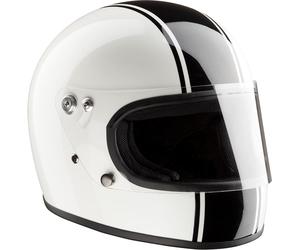 Bandit Integral ECE Casque de moto, Blanc, Taille S (55/56)