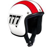 Bandit Jet 777 Casque Jet, Blanc/Rouge, Taille S (55/56)
