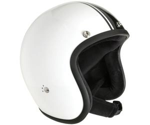Bandit Jet Classic Casque Jet, Blanc/Noir, Taille XL (61/62)