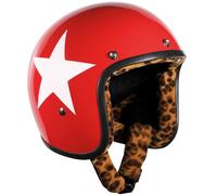 Bandit Jet Star Leo Casque jet, Rouge, Taille L (59/60)