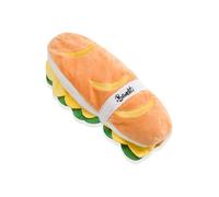 Bandit - Jouet pour Chien en Peluche en Forme de Sandwich - avec Couineur et Cache-Friandises - Jouet Ludique et Interactif pour Chiens