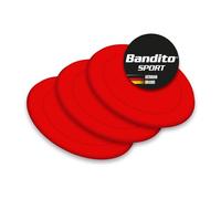 Bandito Air Hockey Puck Standard Ø 63 mm, poids 8 g, convient pour toutes les tables de hockey de loisirs, disque de jeu de rechange, lisse et rapide, plastique robuste, rouge, 3 pièces/10 pièces (3