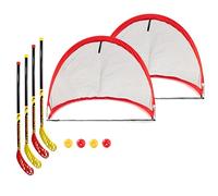 Bandito Fun Hockey Kit complet avec 2 x Lot de 2 raquettes et Pop Up Kit Maxi de porte