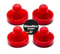 Bandito Lot de 4 mini poignées de jeu standard de 75 mm de diamètre avec tapis en feutre et bord de protection des doigts pour enfants, curseur d'emmaillotage, poignée de hockey de table