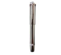 BANDKIT 1912 Stylo plume rotatif à encre à piston en résine avec étui en cuir Noir/rouge