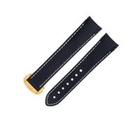 BANDKIT Bracelet de montre 20 mm avec extrémité incurvée pour Omega Strap AT150 Seamaster 300 Planet Ocean De Ville Noir Blanc Ligne Bracelet de montre en nylon haute densité (Bleu 3)