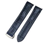 BANDKIT Bracelet de montre bicolore en caoutchouc et nylon pour Omega Planet Ocean Seamaster 20 mm 22 mm, 20 mm, Agate