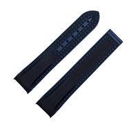 BANDKIT Bracelet de montre en caoutchouc de nylon pour Omega Strap Seamster Planet Ocean Fermoir déployant Accessoires Bracelet Chaîne 20 mm 22 mm, 22mm-Black Buckle, Agate