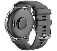 BANDKIT Bracelet de montre en silicone pour Garmin Vivoactive 4 4S Forerunner 245 645 Vivoactive 3 Smart Band 18 20 22 mm, 18mm Vivoactive 4S, Agate