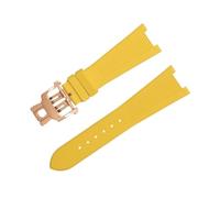 BANDKIT Bracelet de montre Nautilus 5711/5712 Interface originale 25-12 mm pour Patek Philippe FKM Fluororubber Bracelets Accessoires Bracelet (Jaune 3)