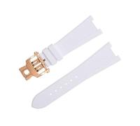 BANDKIT Bracelet de montre Nautilus 5711/5712 Interface originale 25-12 mm pour Patek Philippe FKM Fluororubber Bracelets Accessoires Bracelet (Blanc 2)