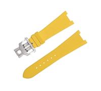 BANDKIT Bracelet de montre Nautilus 5711/5712 Interface originale 25-12 mm pour Patek Philippe FKM Fluororubber Bracelets Accessoires Bracelet (Jaune2)