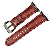 BANDKIT Bracelet en cuir pour Apple Watch 49 mm, 45 mm, 41 mm, 44 mm, 40 mm, 42 mm, 38 mm Series 8 7 SE 6 5 4 3 2 bracelets de montre (marron, BB, 42/44/45/49 mm)