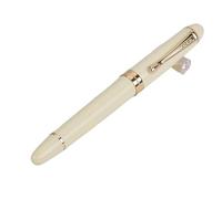 BANDKIT Classics Stylo plume en métal à pointe courbée de 1 mm d'épaisseur pour l'écriture Blanc laiteux