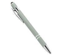 BANDKIT Lot de 200 stylos à bille en métal pour écran tactile - Pour bureau, école, publicité - Logo personnalisé - Vert (argenté)