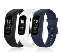BANDKIT Lot de 3 bracelets de rechange en silicone souple pour Garmin Vivosmart 5, Agate