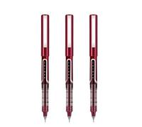 BANDKIT Lot de 3 stylos à bille, pointe fine de 0,5 mm, encre gel liquide, séchage rapide, pour l'école, le bureau (3 rouges de type B)