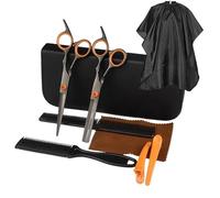 BANDKIT Lot de 9 ciseaux de coiffure, ciseaux de barbier à effiler pour salon de coiffure, usage domestique pour homme et femme (6.0 lot de 9)