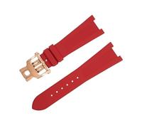 BANDKIT Pour Patek Philippe Bracelet Pour Nautilus Watchband 5711/5712 Interface D'origine Accessoires Bracelet FKM Fluororubber Bracelet De Montre Rose End Link, 25-12, Agate