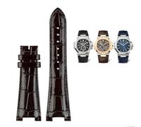 BANDKIT Pour Patek Philippe Ceinture de Montre en Cuir Véritable 5711 5712g Nautilus Bracelet de Montre Interface Spéciale 25 mm x 13 mm Bracelets de Montre Hommes, 25 mm, Agate