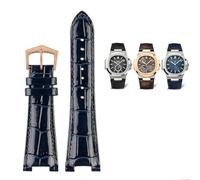 BANDKIT Pour Patek Philippe Ceinture de Montre en Cuir Véritable 5711 5712g Nautilus Bracelet de Montre Interface Spéciale 25 mm x 13 mm Bracelets de Montre Hommes, 25 mm, Agate